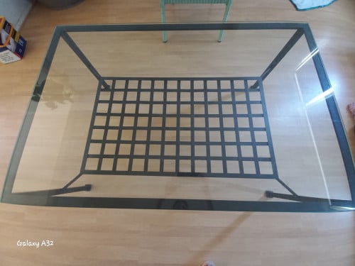 Salontafel  -  metal  / glas