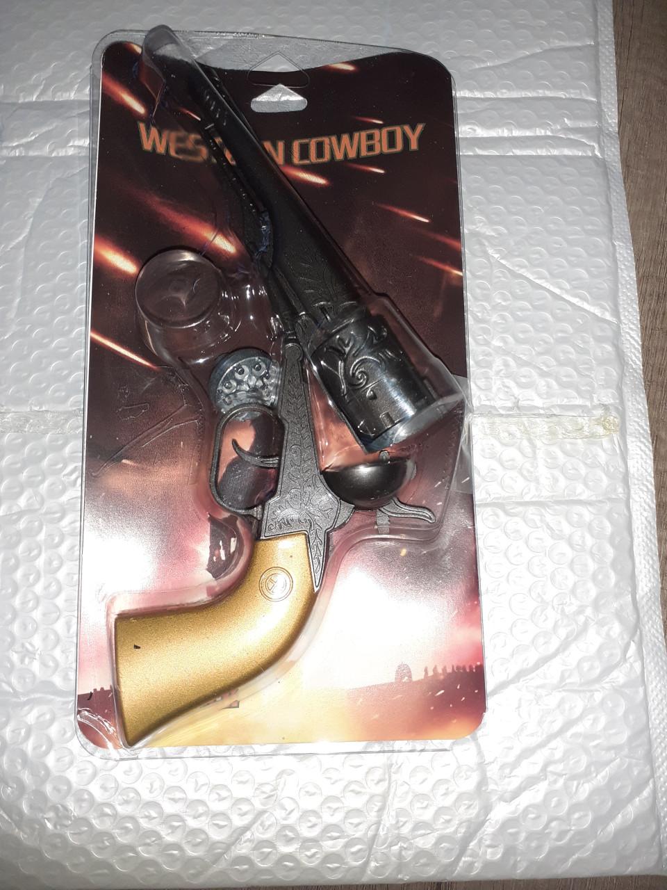 Revolver Speelgoed van metaal en plastic  24 cm lang en mooi