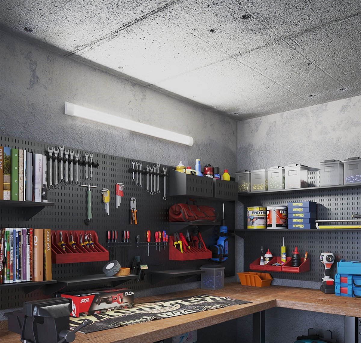 Garage verlichting Slim LED Batten 150 cm flikkervrij 50W 6000K 3950lm