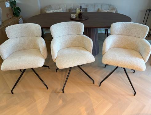 3 eetkamerstoelen (draaistoel)