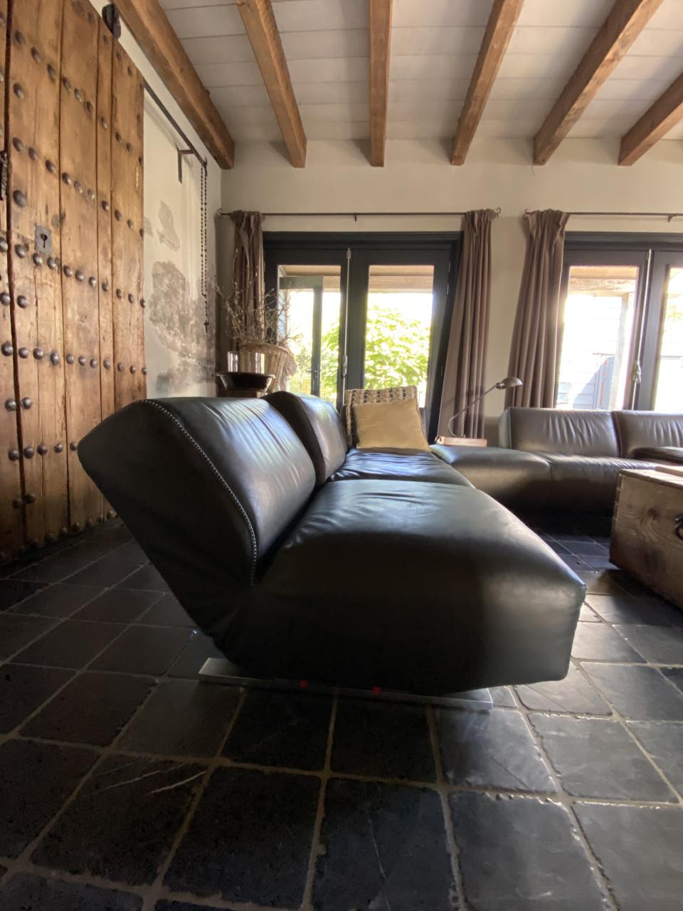 Design bank leolux antraciet leer
