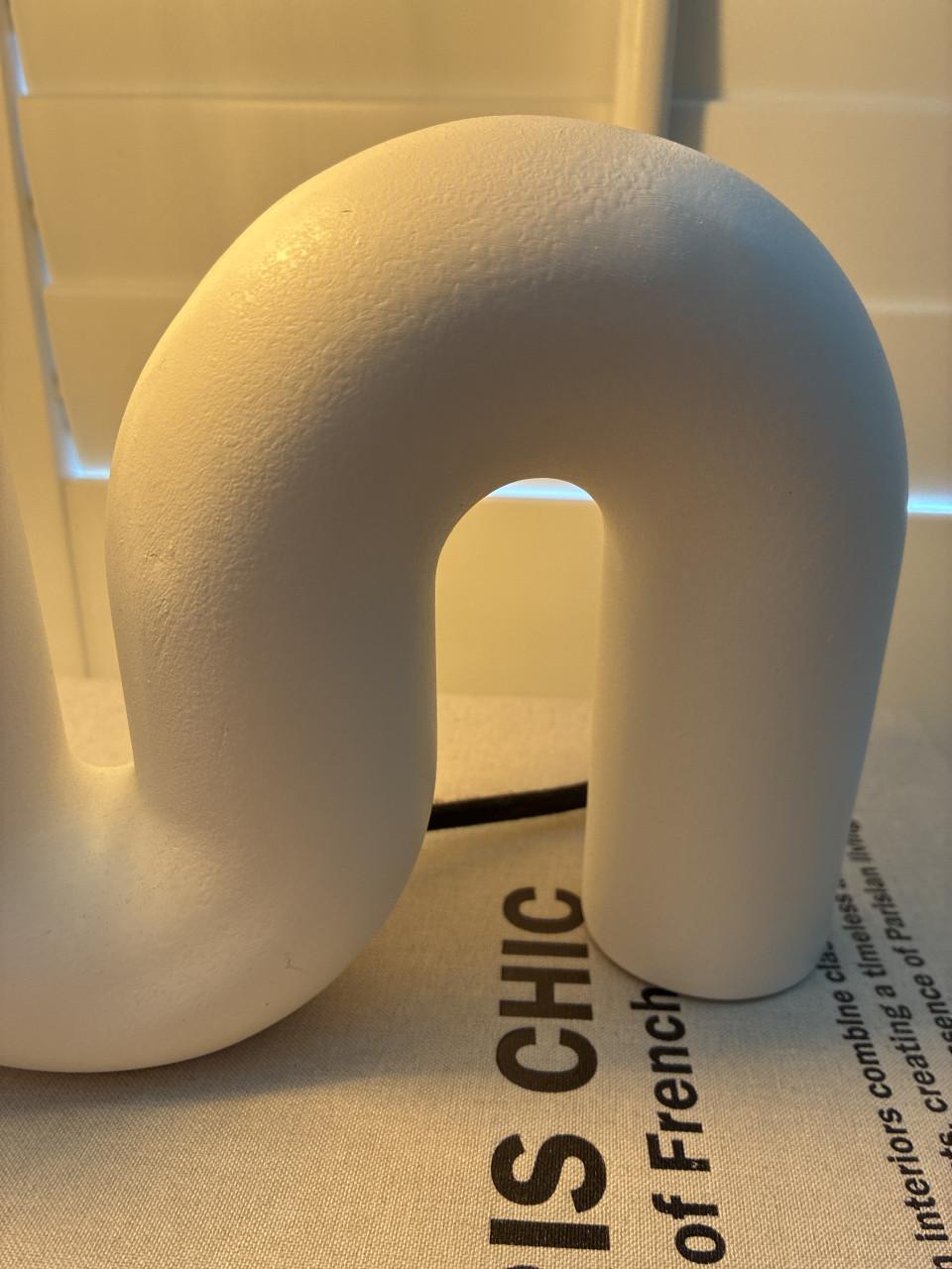 Tafel lamp van keramiek - steen