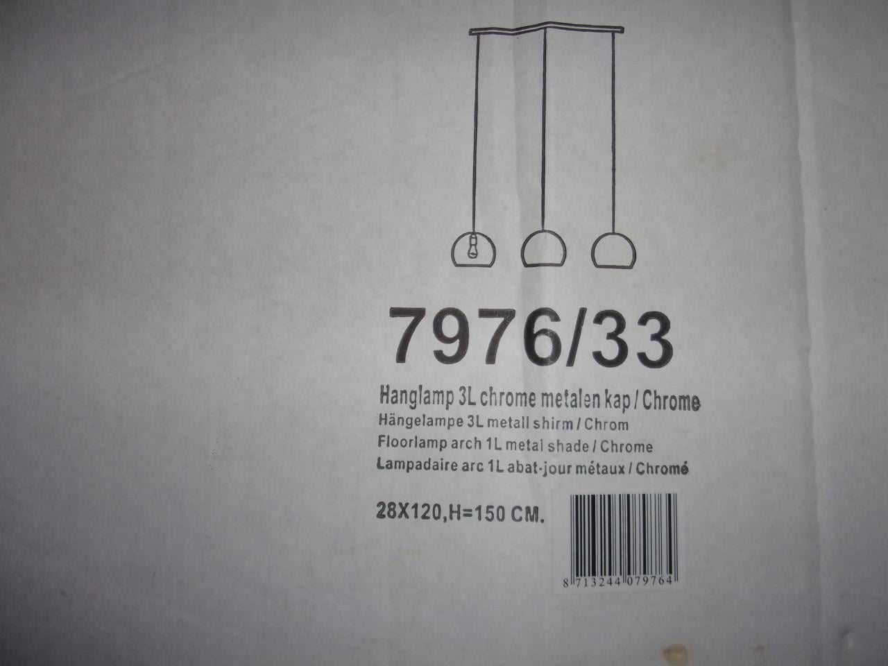 Hanglamp chrome bollen