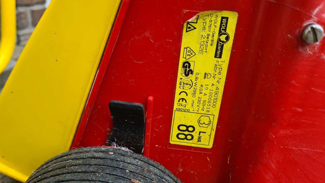 In goed staat en goed werkend Wolf-Garten Grasmaaier 12kg-220V