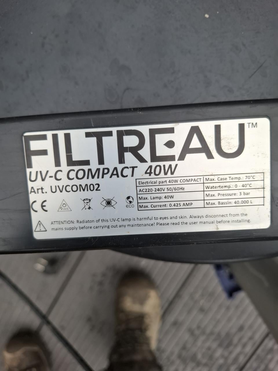 Uvlamp vijver