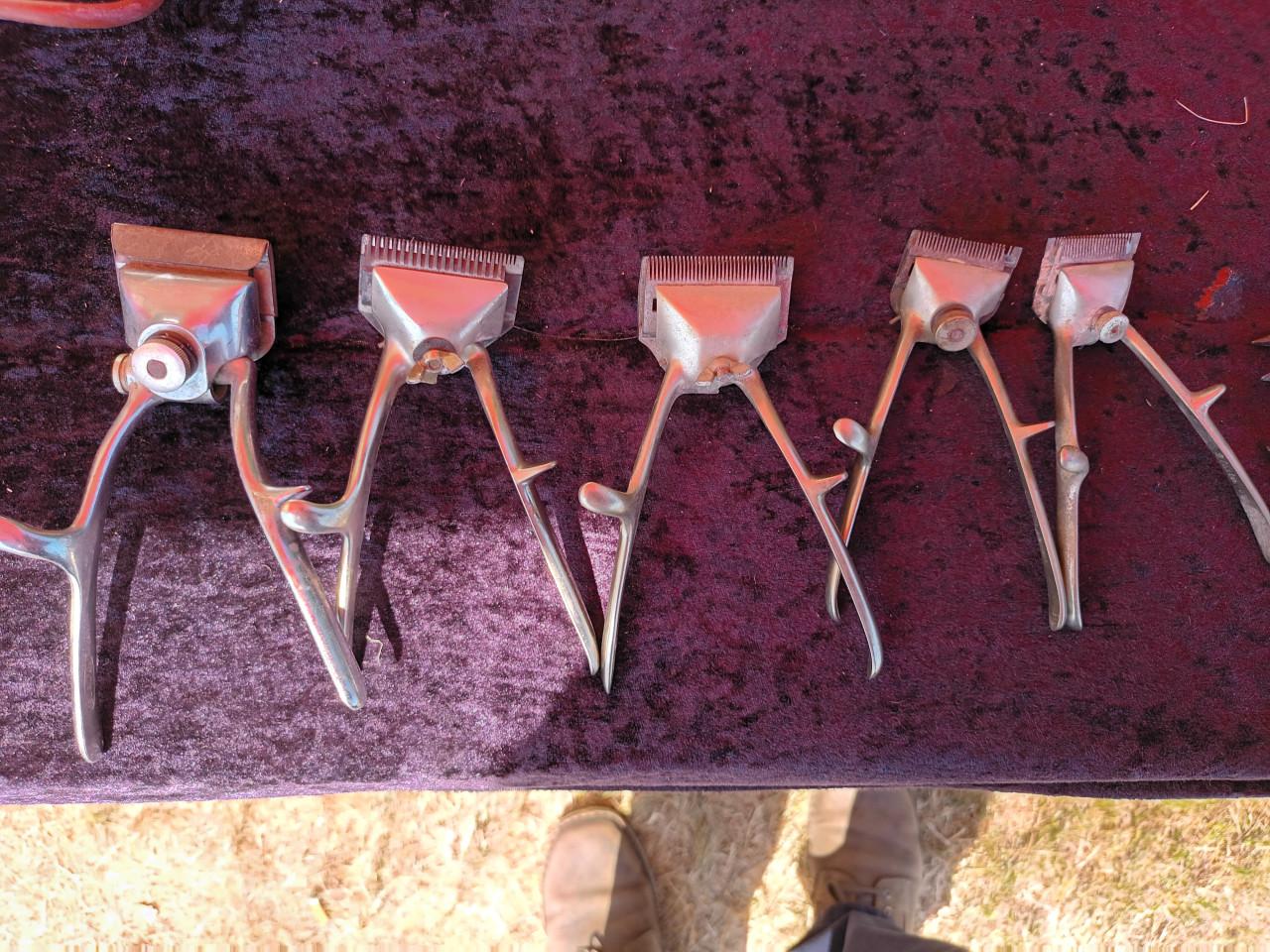 5 x oude kappers tondeuze