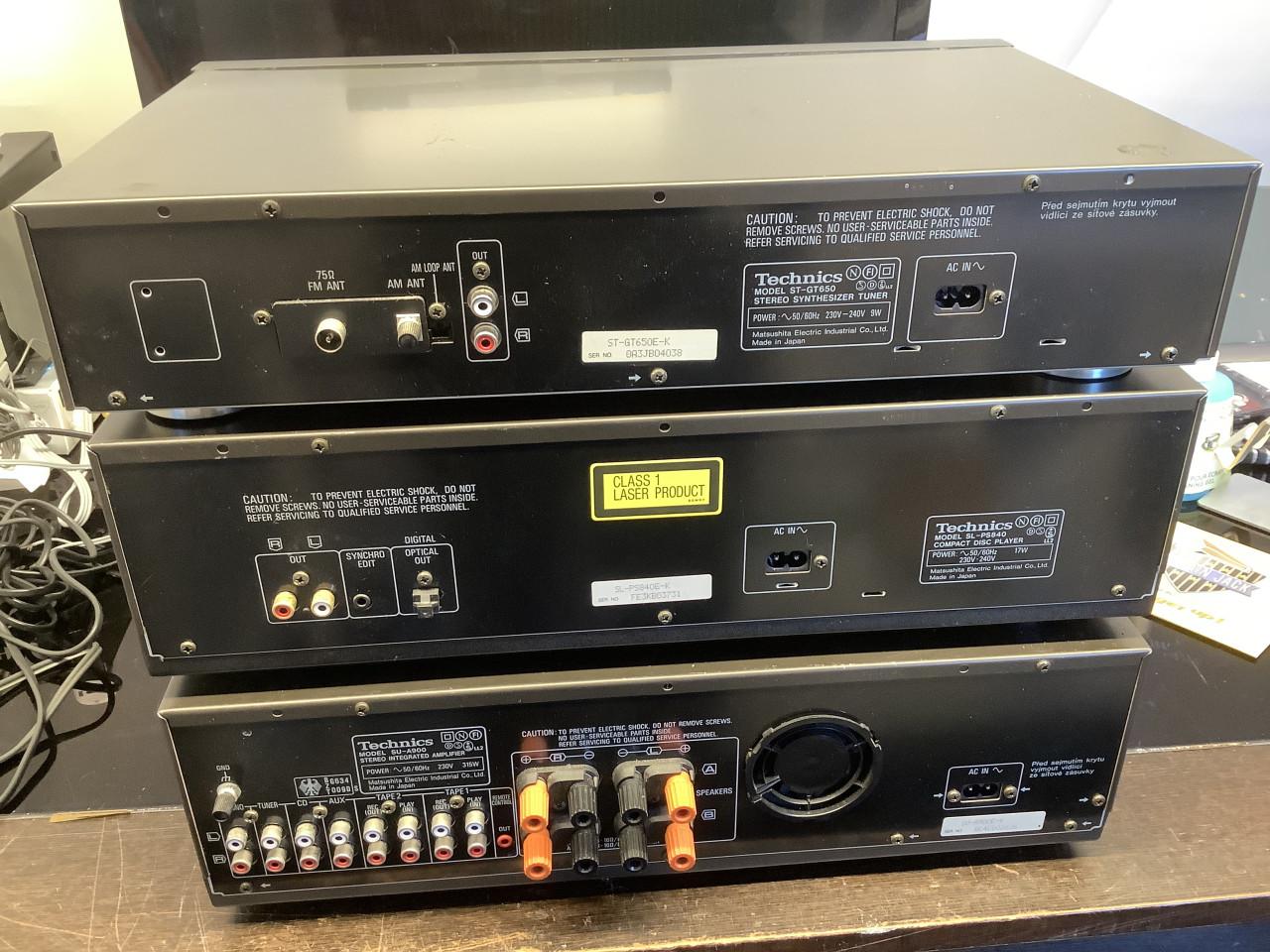Technics Stereo Set van 3 top elementen + luidsprekers.