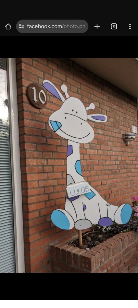 Geboortebord giraffe