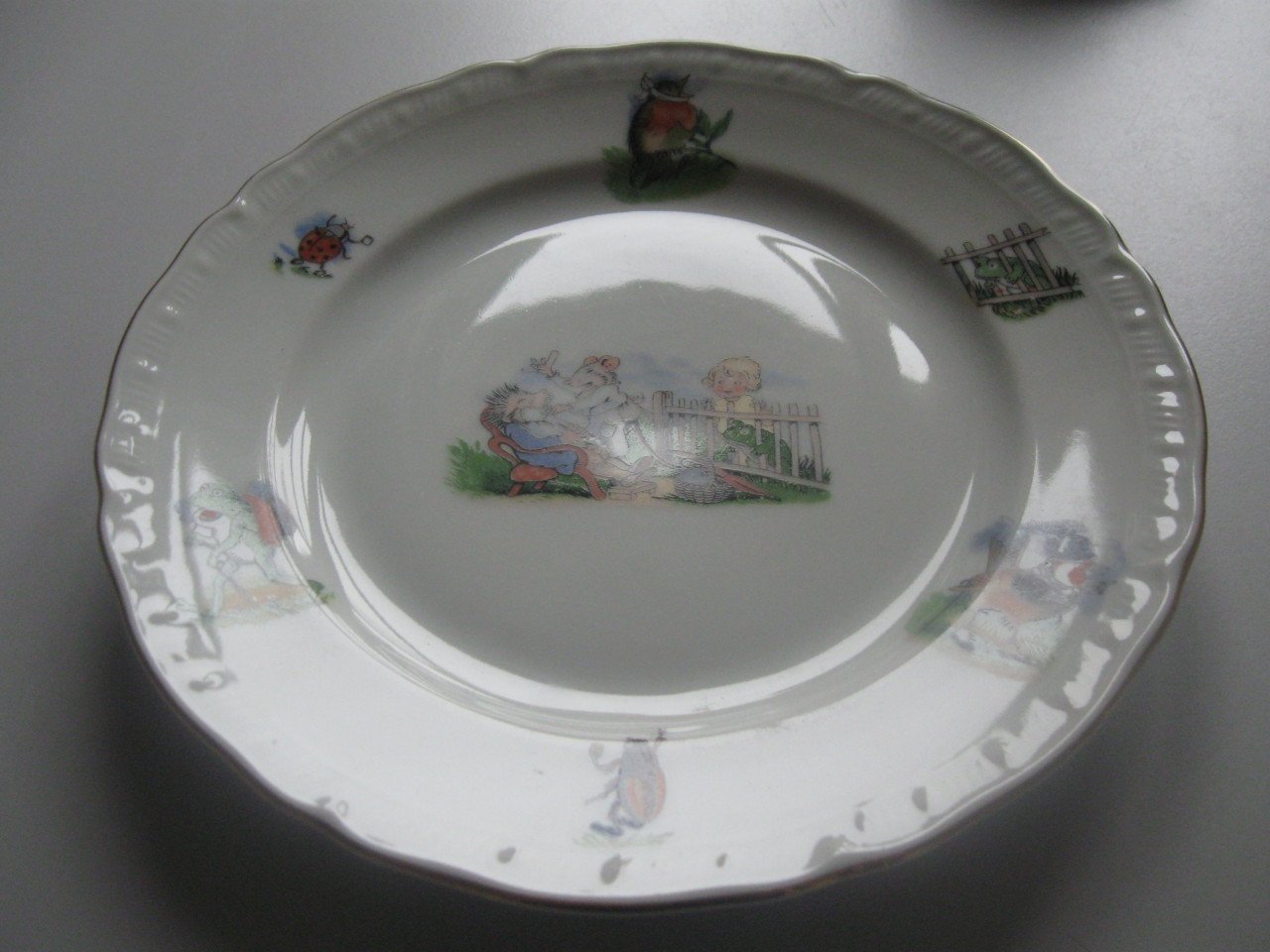 Vintage kinder ontbijtsetje