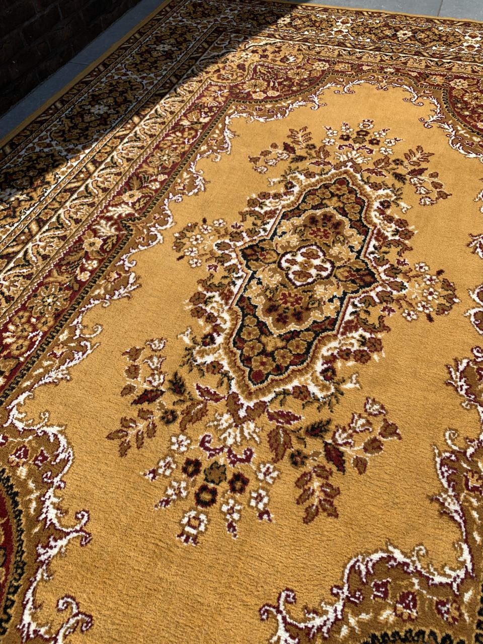 💐Onwijs Leuk Okergeel Vintage Vloerkleed in NIEUWSTAAT💐
