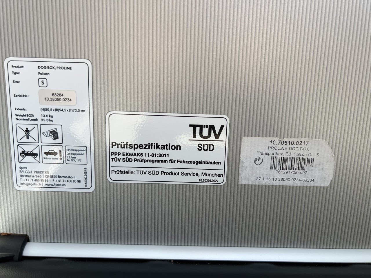 Aluminium auto hondenbench Proline Falcon S