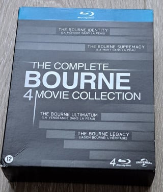 De complete BOURNE movie collection 4 blue Ray DVD's