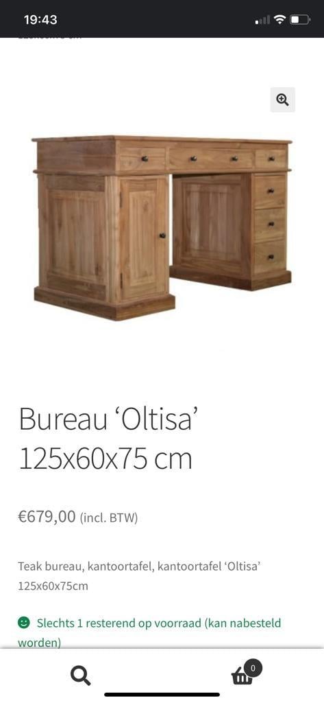 Teak bureau