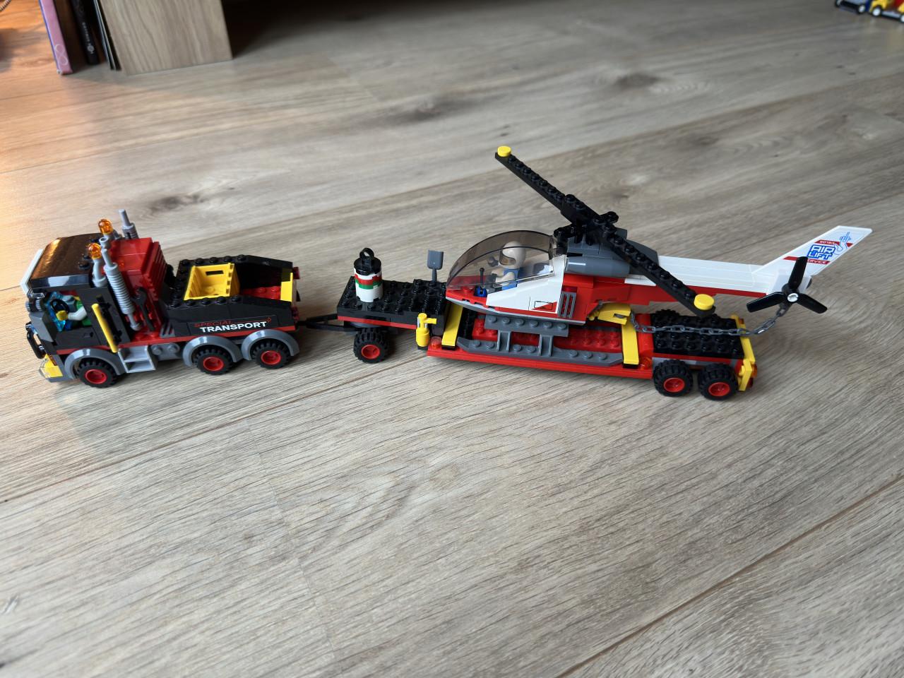 Lego City vrachtwagen met dieplader & helicopter 60183