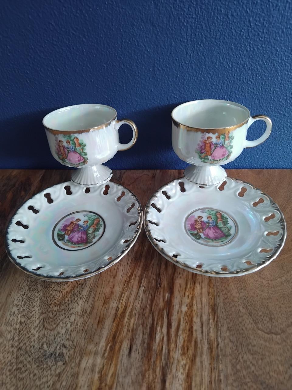 Vintage 4-delig Kop en schotels