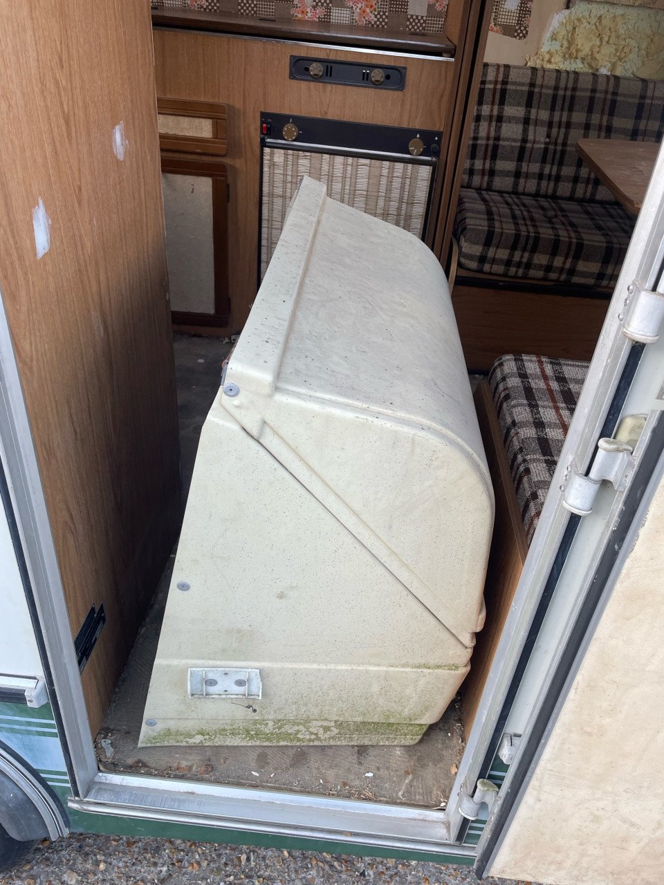 Oude caravan
