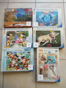 6 leuke en soms grappige volledige puzzels van 500 stukjes.