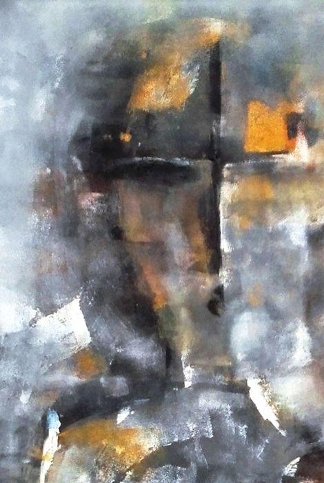 " Holding on to you " Acrylschilderij van Suzanne Visser, 100 cm x 80 cm