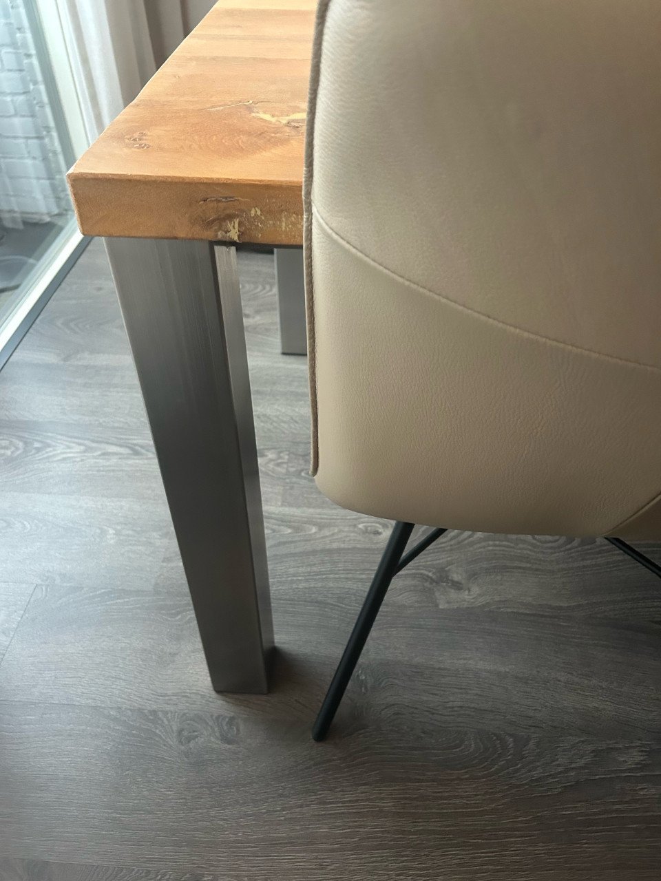 Eet en salontafel eiken