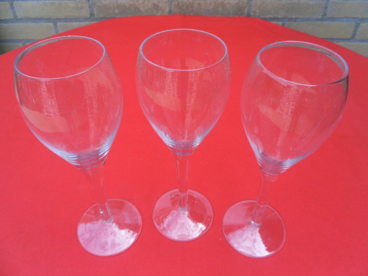 6 IRISCH VELVET GLAZEN + 3 KLEINE  WIJNGLAZEN