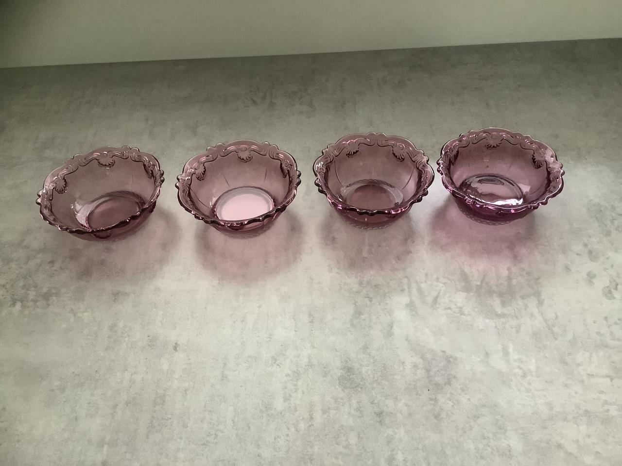 Jaren ‘50 - Persglas Schaaltjes - 4 stuks