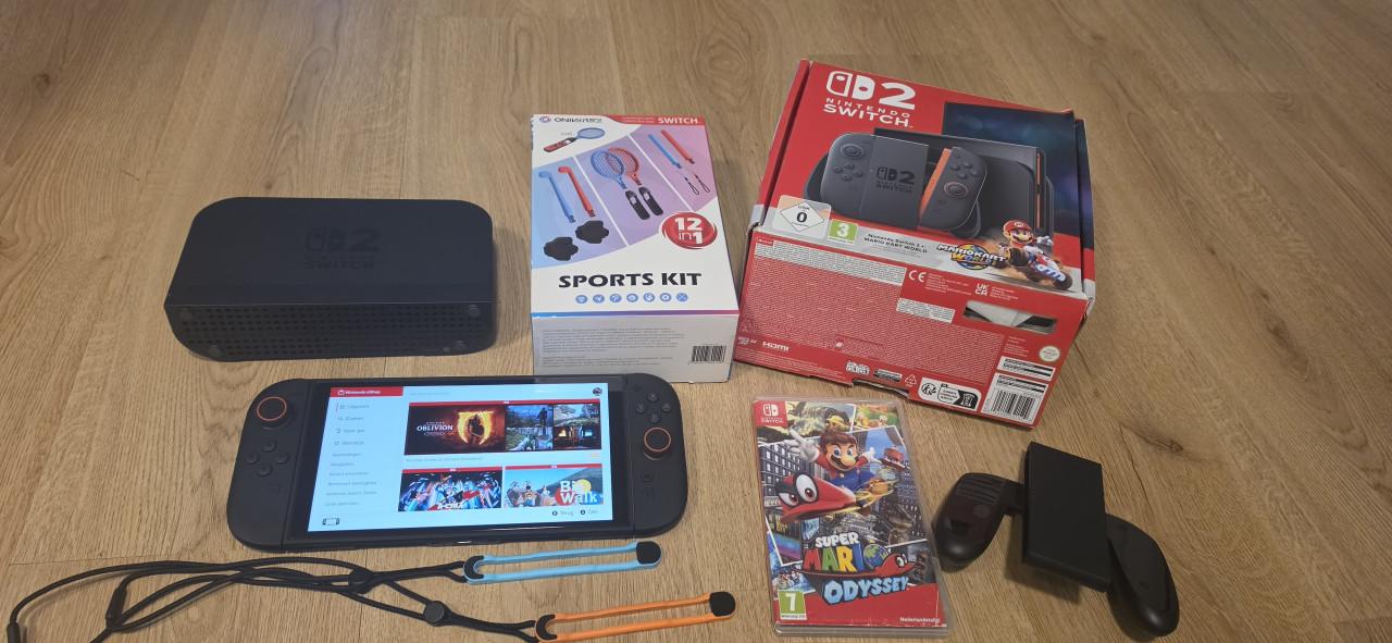Als nieuw Nintendo switch 2 met spellen en extra