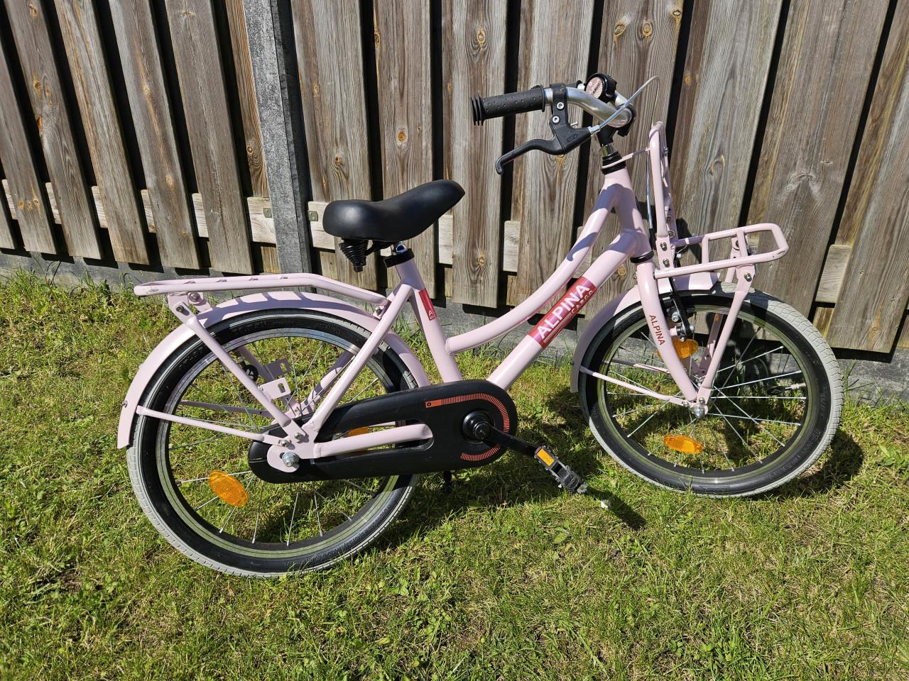 Kinderfiets/meisjesfiets alpina cargo 18 inch roze