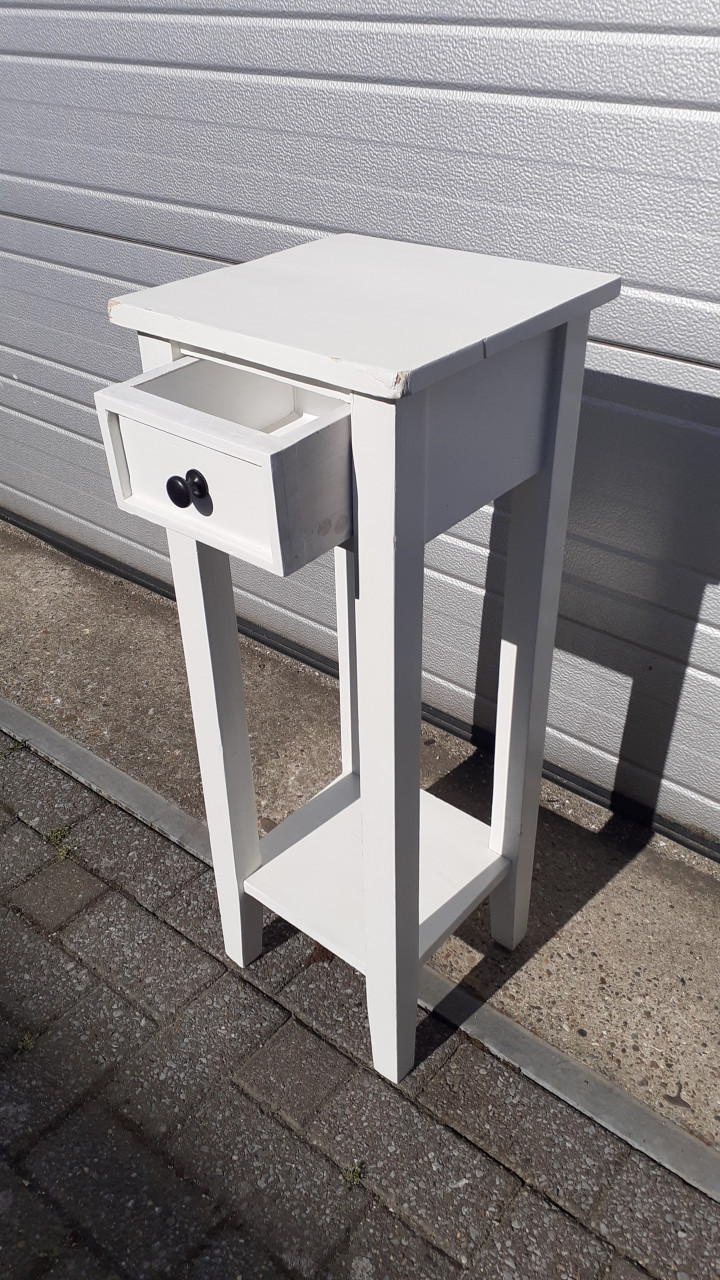 Plantentafeltje wit met lade