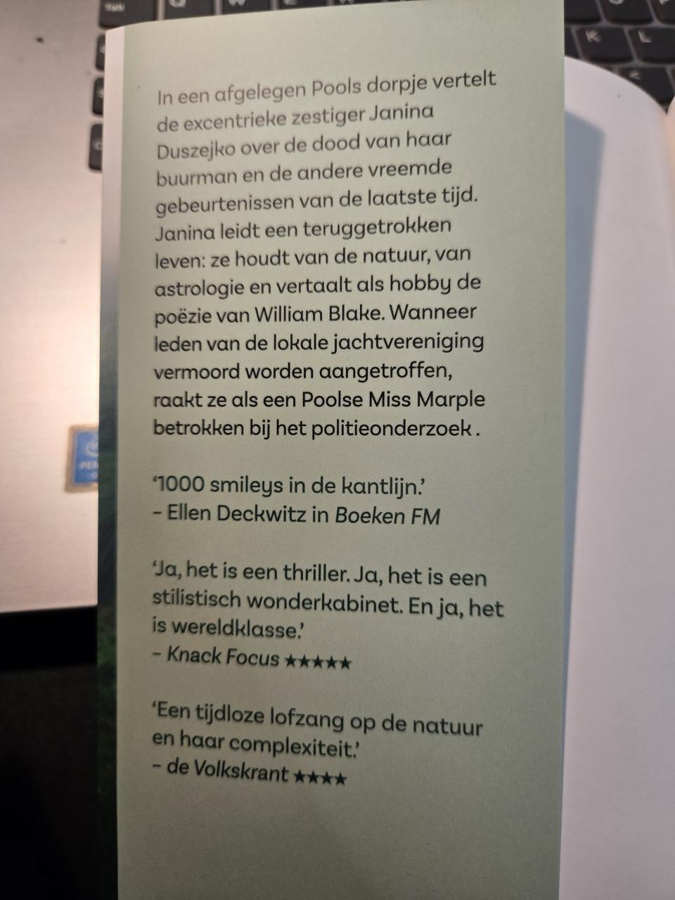Boek: Jaag je ploeg over de botten van de doden -Olga Tokarczuk-