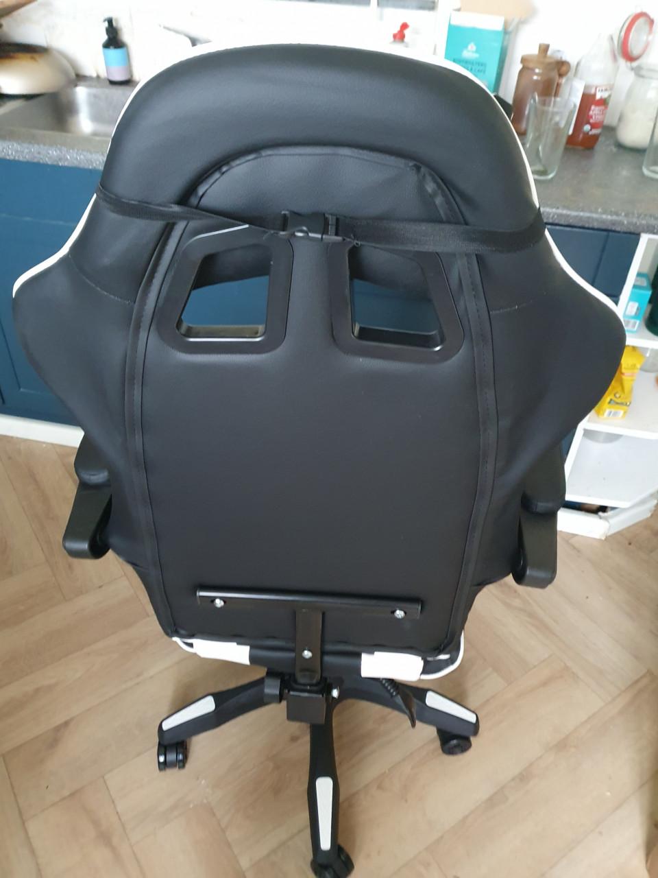 Bayt gamingstoel zwart wit bureaustoel gamer chair