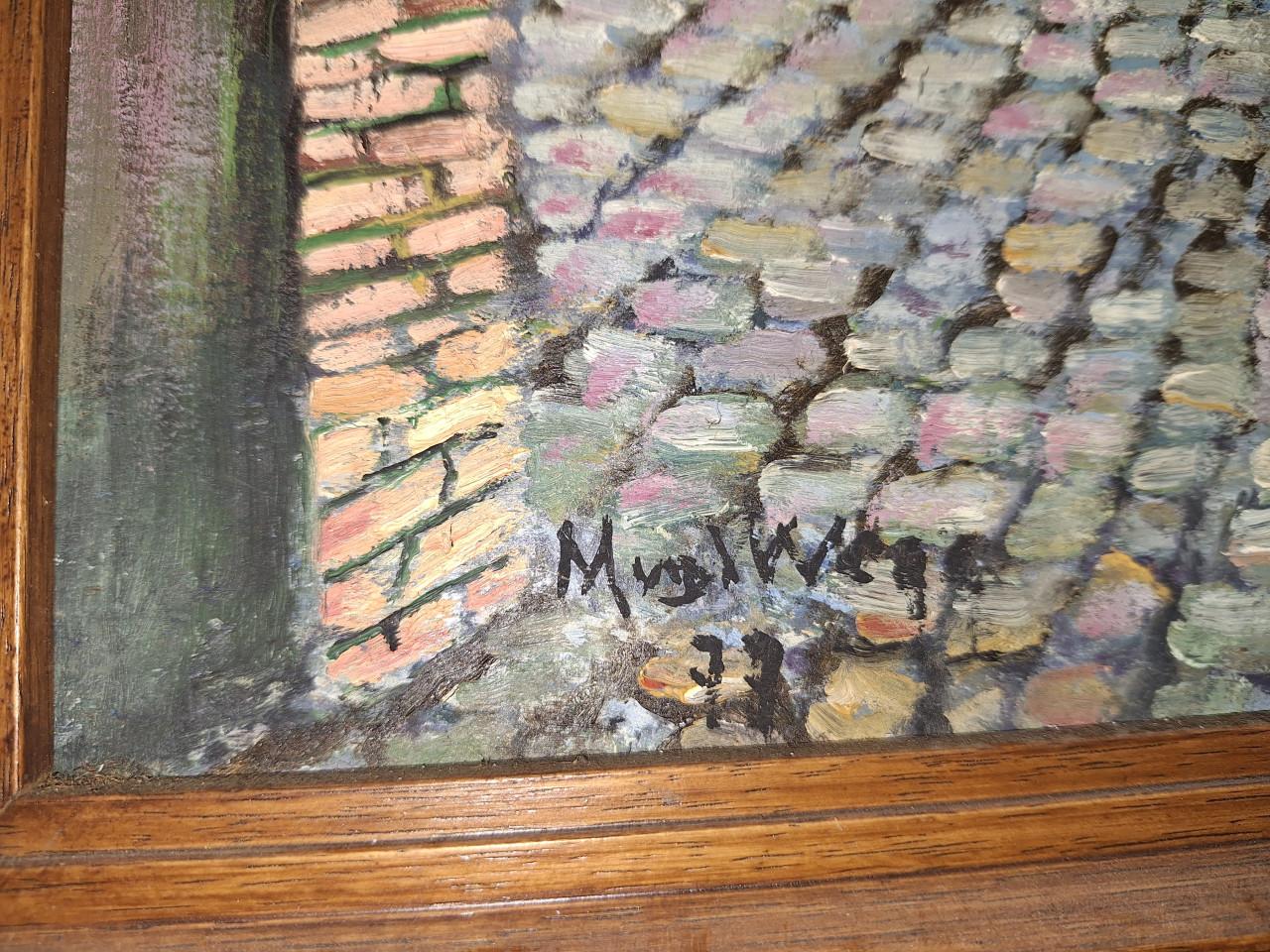 Prent steegje met huisjes