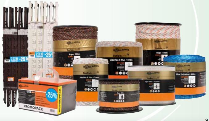 Compleet assortiment elektrische weideafrastering