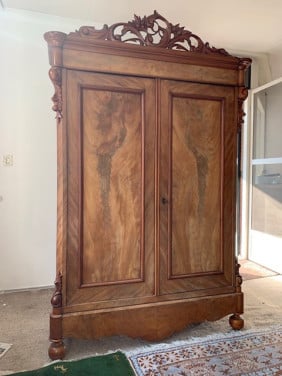 Mooie antieke Biedermeier-mahoniekast