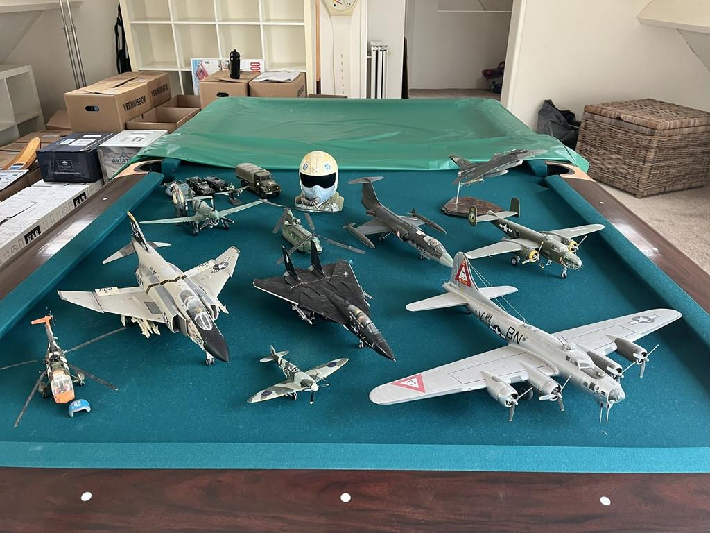 Verzameling vliegtuigmodellen