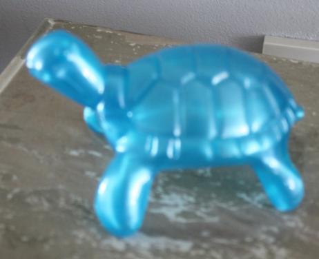 Blauw plastic schilpad