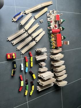 Houten trein baan