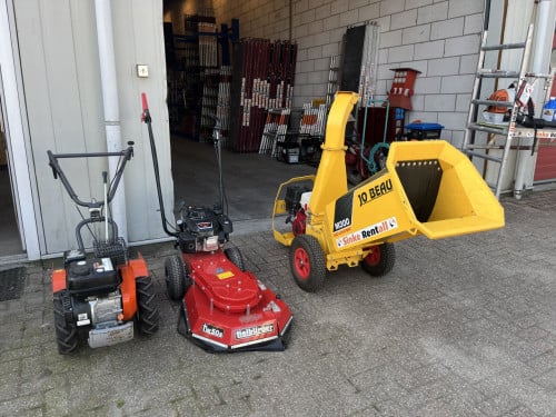 Bakfrees, onkruidborstelmachine, stobbenfrees, diverse park en tuinmachines