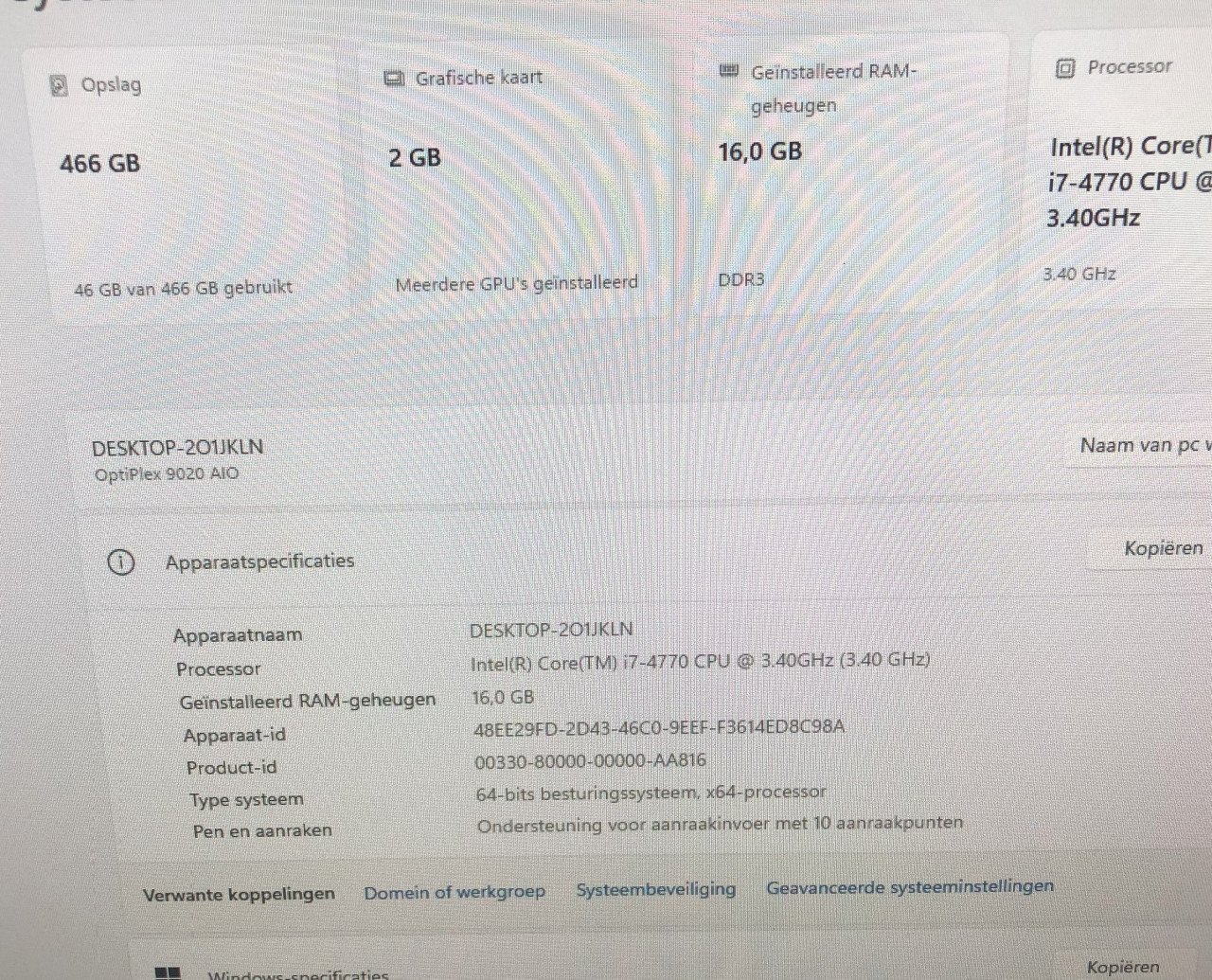 Dell Optiplex 9020 AIO (alles in één)