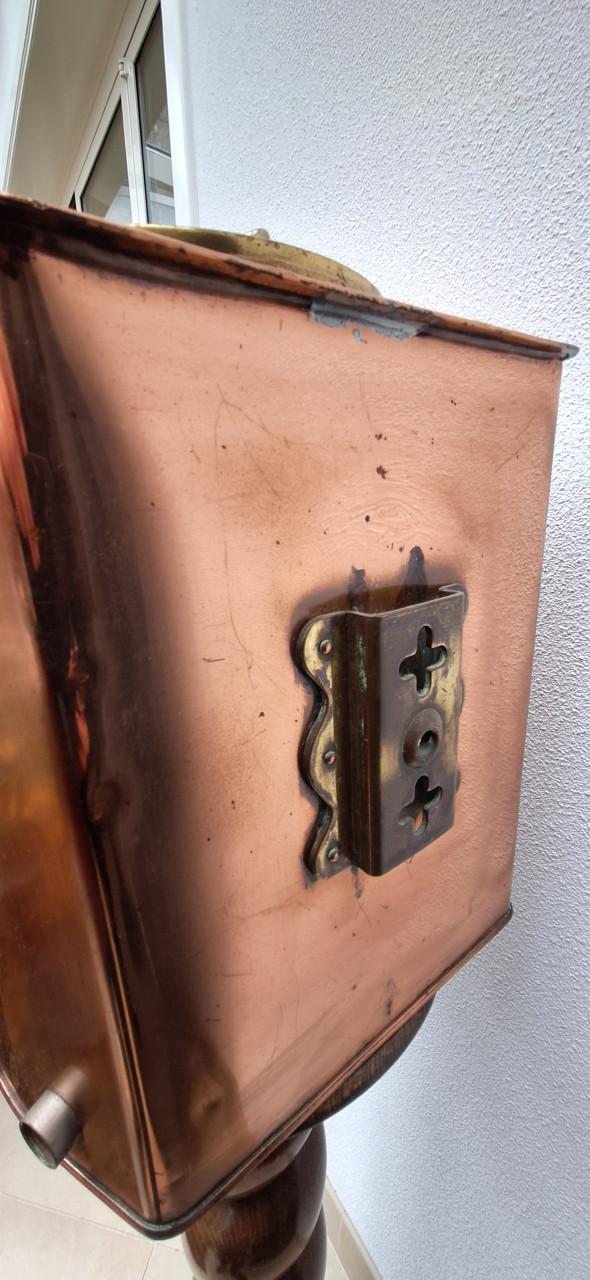 2 prachtige grote koperen scheepslampen