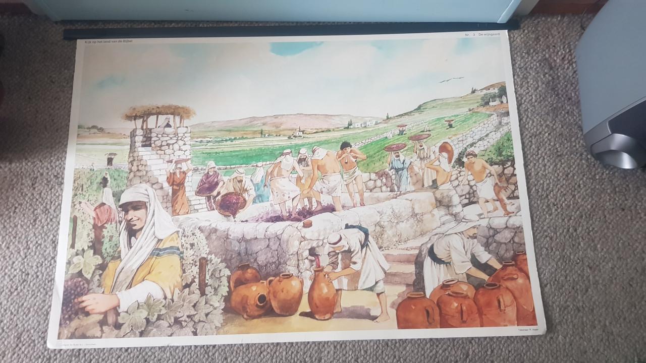 Koffer met 18 school bijbelplaten