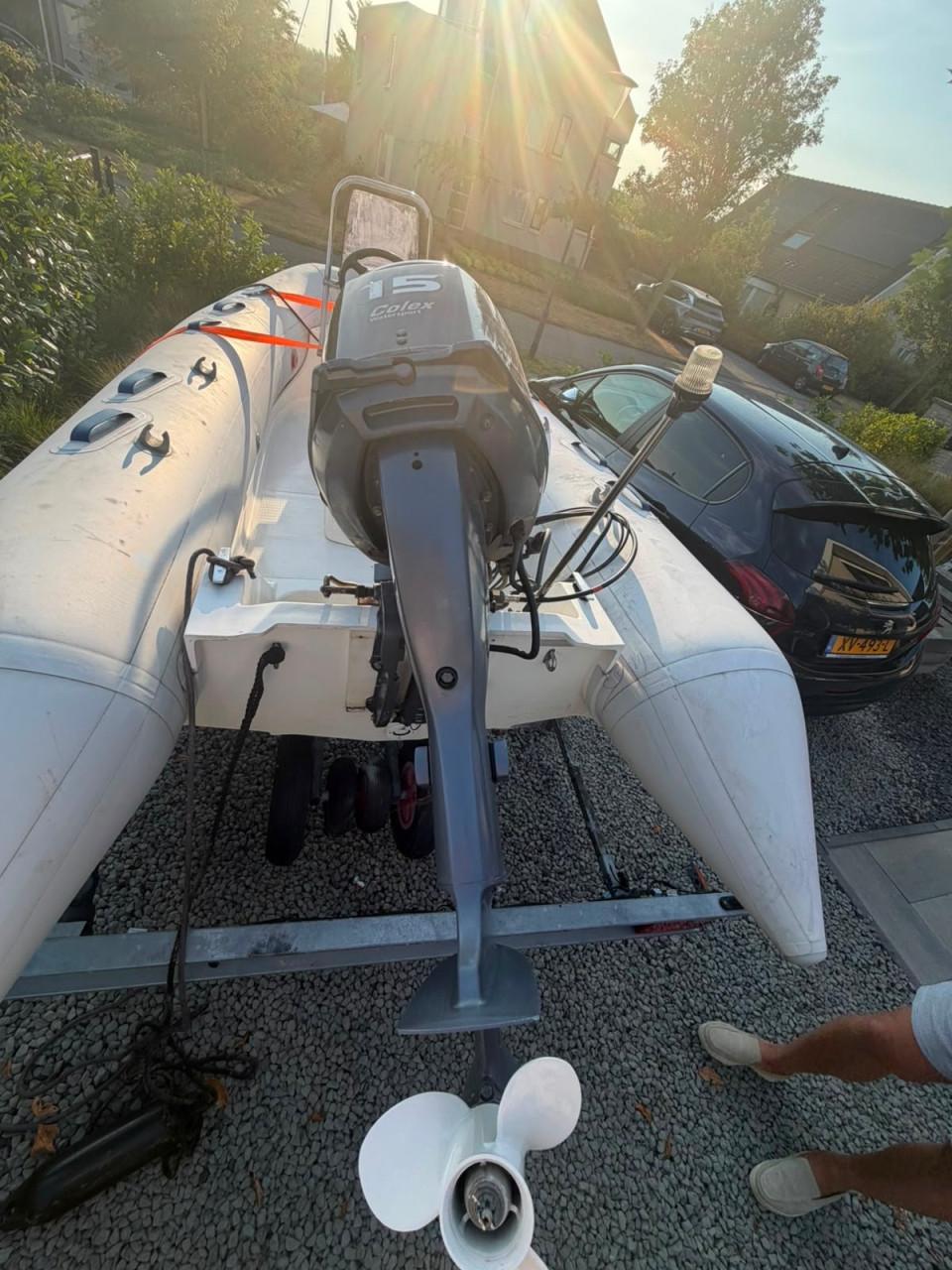 Wil je morgen al gaan varen? Grand RIB met Yamaha 15pk buitenboordmotor