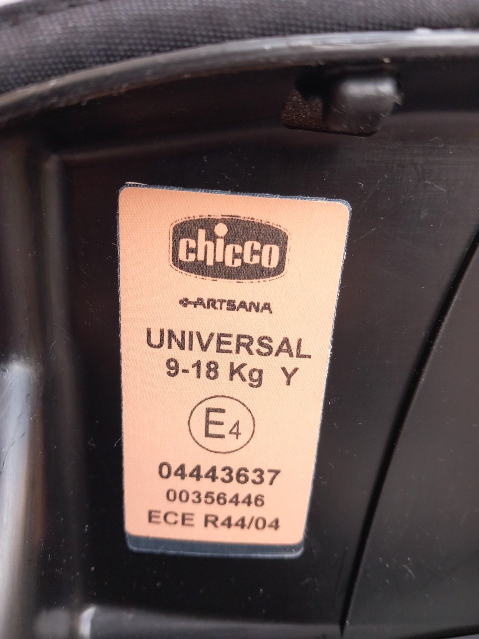 Autostoel merk Chicco 9 tot 18 kg