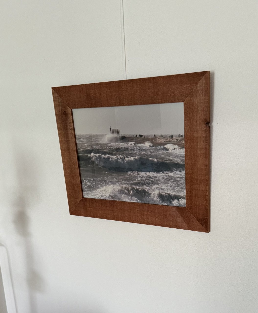 Zwart wit foto windorgel Vlissingen bij ruwe zee