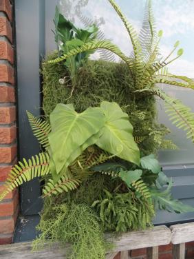 Wanddecoratie met kunstplanten