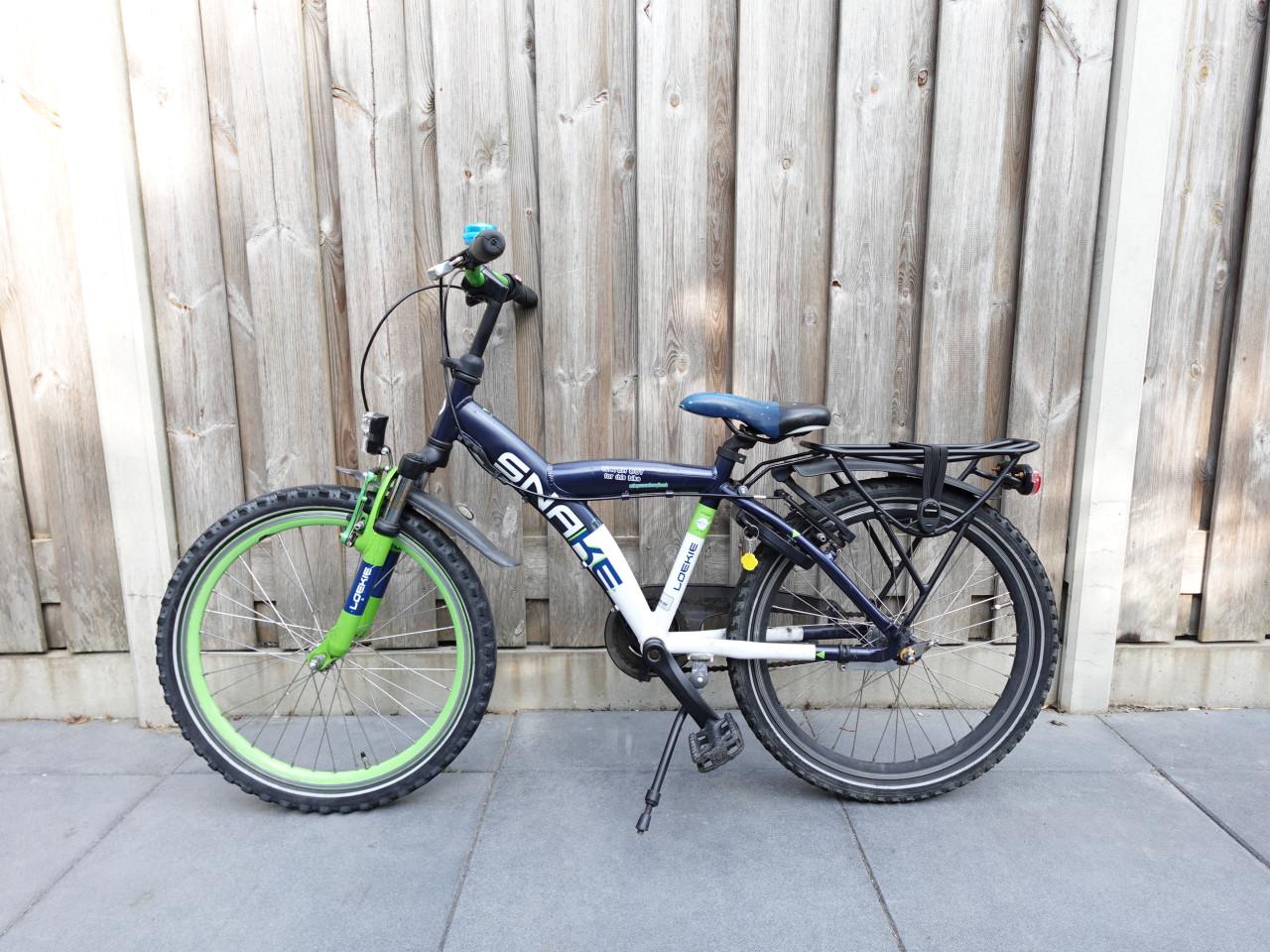 🚲 Loekie Snake Jongensfiets – 22 inch – Stoer Model 💚💙
