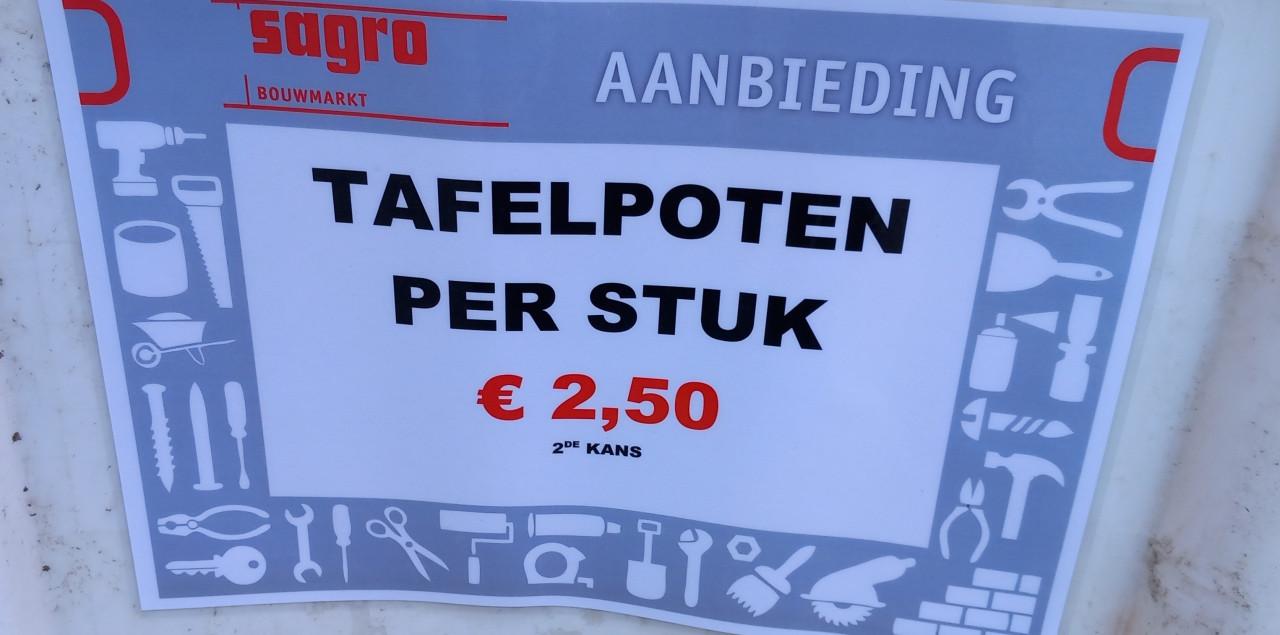 TAFELPOTEN ZWART