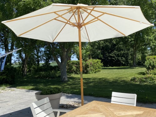 Luxe Houten Parasol 300x300 cm NIEUW