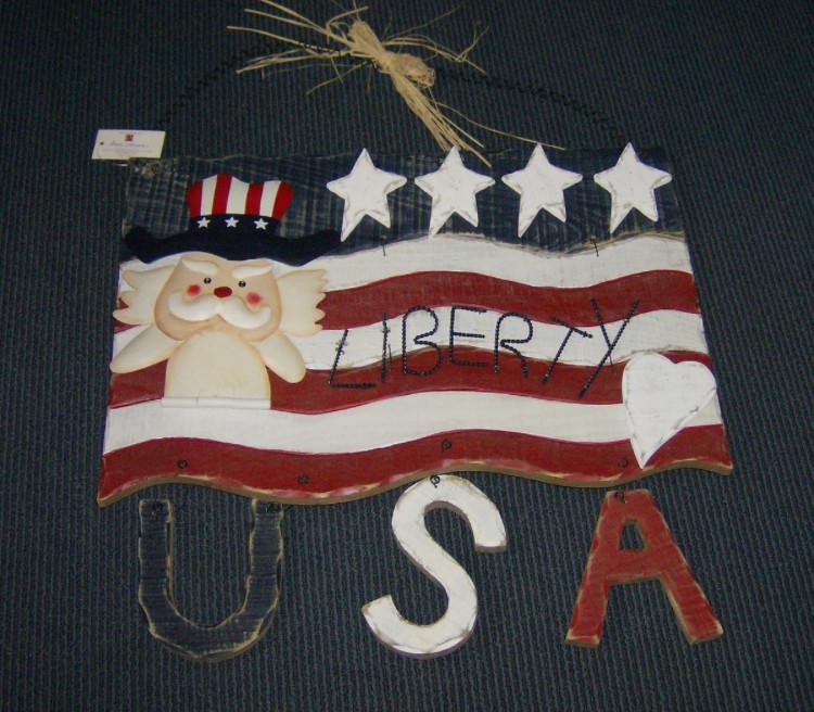 Wandbord U.S.A. hout