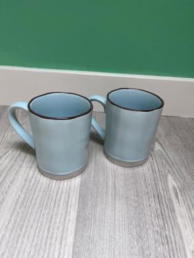 Nieuw mokkenset turquoise 6st.