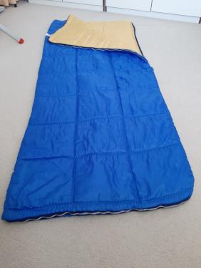 Slaapzak, envelop, blauw.
